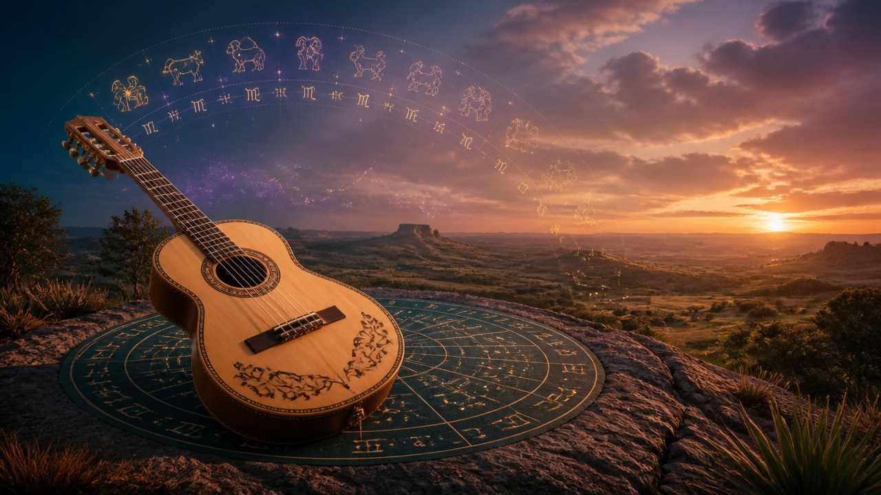 Arte editorial mística sobre A música da Marília Mendonça que combina com cada signo