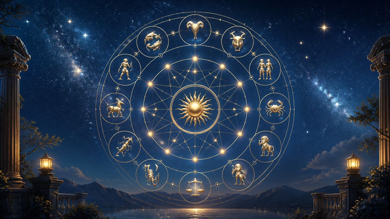 Arte editorial mística sobre Horóscopo do dia de hoje (15/10/2026): previsões dos signos para Quinta-feira