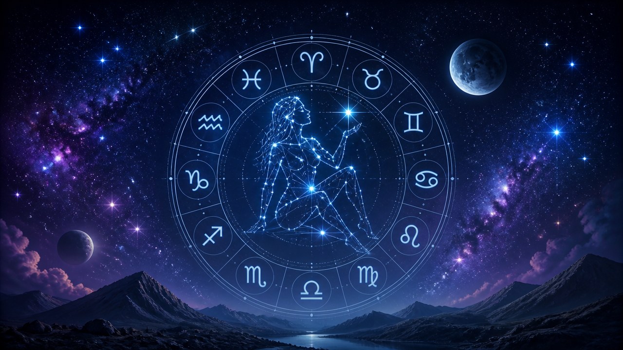 Arte editorial mística sobre Horóscopo do dia de hoje (27/10/2026): previsões dos signos para Terça-feira