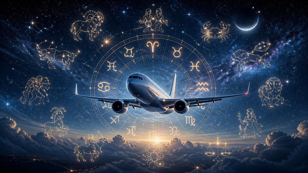 Signos dentro de um avião