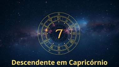 Imagem do mapa astral, em destaque a casa 7 - Descendente em Capricórnio.