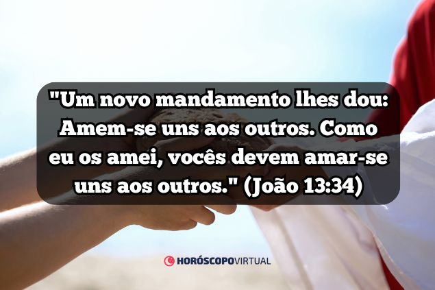Imagem do versículo bíblico para aquário - João 13:34
