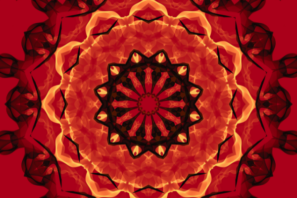 Mandala vermelha.