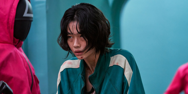 Imagem da personagem Sae-byeok durante a série Round 6