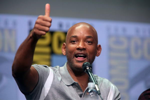 Imagem do ator Will Smith durante entrevista