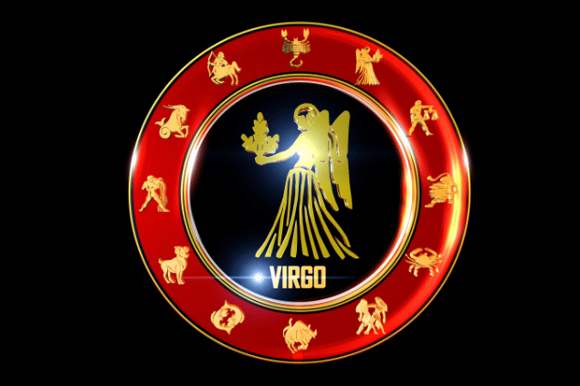 No foco da imagem, há o símbolo do signo de Virgem.