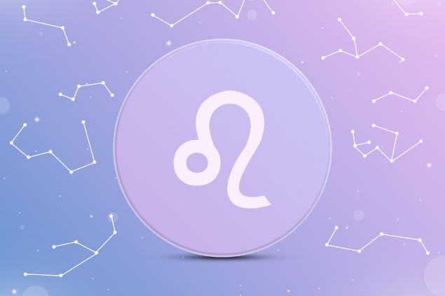 Buffik de Buffik / Canva Imagem do logo do signo de leão na cor lilás.