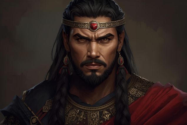 Canva/horoscopovIrtuAl Imagem do Exu Arranca Toco representado com trajes em tons escuros, como preto, vermelho e marrom, cores que simbolizam poder, firmeza e conexão com a terra. Seu semblante reflete seriedade, força e foco.