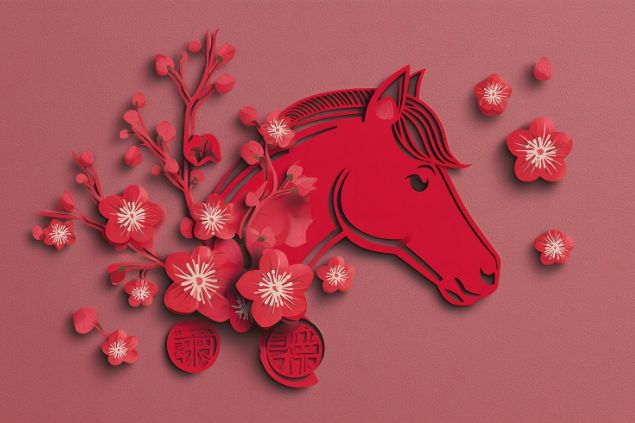 Slonme / Canva Imagem de um cavalo no ano novo chinês, que é o cavalo de fogo, para o ano de 2026.