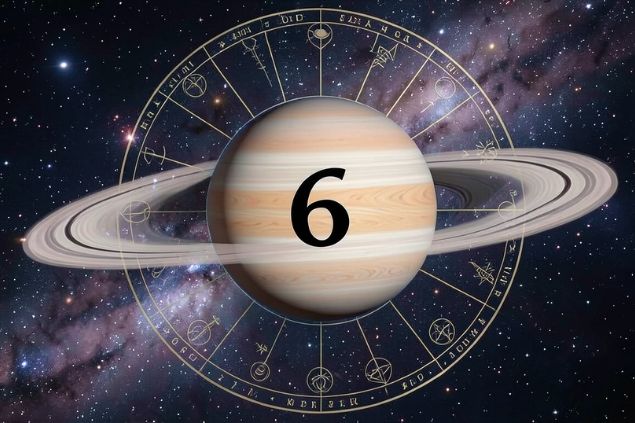 Canva/horoscopovIrtuAl Imagem de Plutão em uma mandala astrológica com o número 6 no centro.