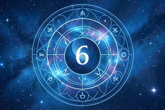 Canva/horoscopovIrtuAl Imagem de Netuno em uma mandala astrológica com o número 6 no centro.