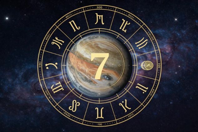 Canva/horoscopovIrtuAl Imagem de Mercúrio dentro de uma mandala astrológica com o número 7 no centro.