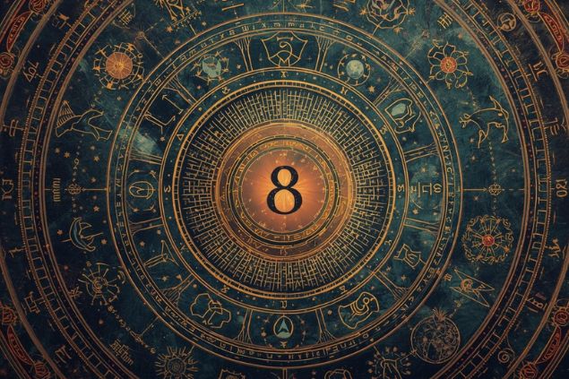 Canva/horoscopovIrtuAl Imagem de Mercúrio dentro de uma mandala astrológica com o número 8 no centro.