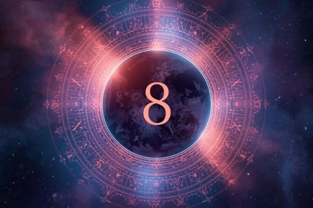 Canva/horoscopovIrtuAl Imagem de Vênus dentro de uma mandala astrológica com o número 8 no centro.