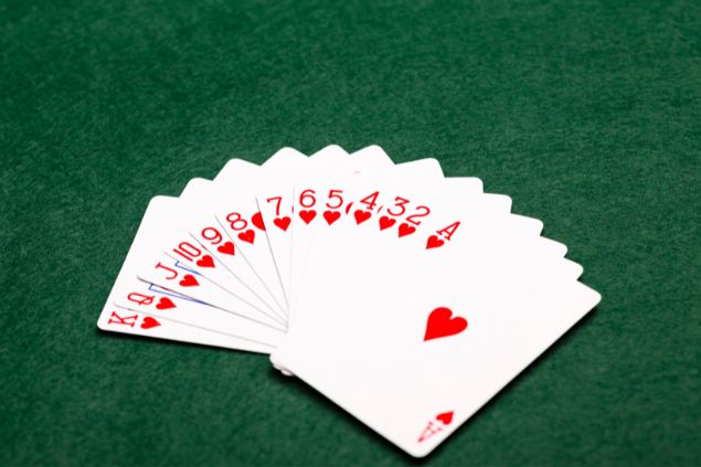 Imagem de todas as cartas do naipe de copas.