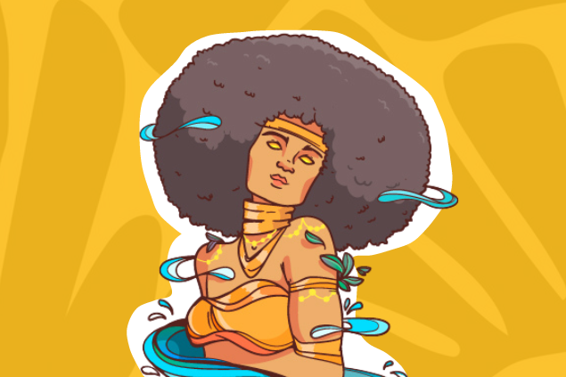 Desenho de orixá Oxum