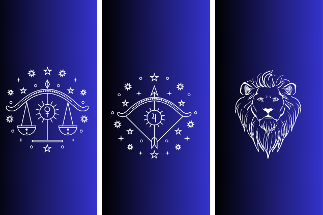 Libra, Sagitário e Leão