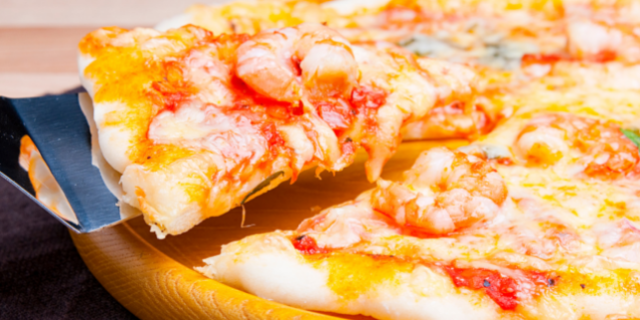 Pizza de camarão.