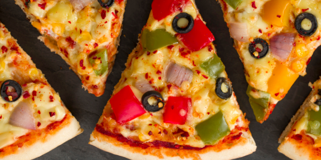 Fatias de pizza. 