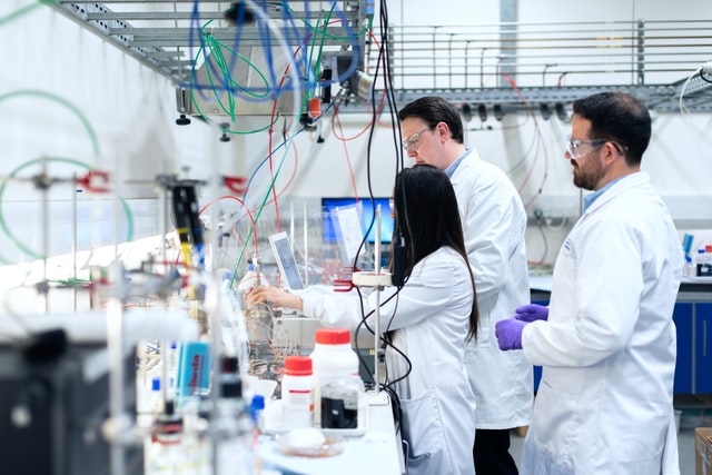 Laboratório químico.