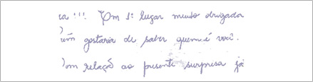 Exemplo Escrita pequena
