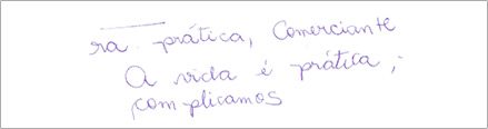 Exemplo Escrita ascendente