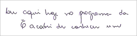 Exemplo Escrita reta