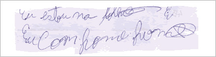 Exemplo Escrita deformada