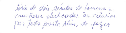 Exemplo Um pouco inclinada para a direita