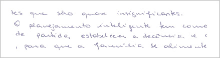 Exemplo Letras ligadas em grupos